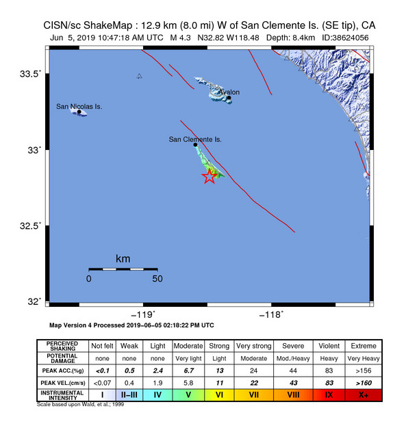 ShakeMap Intensity Thumbnail